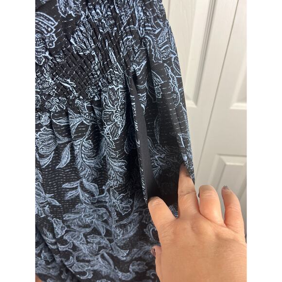 Lauren Ralph Lauren Floral Crepe Off-The-Shoulder Jumpsuit Wide Leg Cropped 14 - Picture 4 of 9